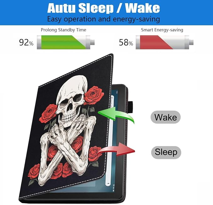Case for Amazon Fire HD 8/HD 8 Plus Tablet (8 12th/10th Generation 2024/2022/2020 Release) Slim PU Leather Stand Folio Cover with Auto Wake Sleep African Woman Wolf