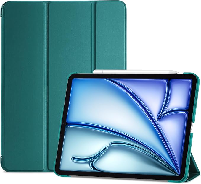 ProCase Smart Case for iPad Air 11-inch M4/M3/M2 &amp Air 10.9 5th/4th Gen | Hard Back Cover with Auto Sleep/Wake Slim Lightweight Case for iPad Air 11 2026/25/24 &amp 10.9 2022/2020-Aqua