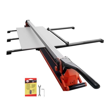71-Inch Manual Tile Cutter, Upgraded Rail and Sliding Head, Precision Alignment Guide, Tungsten Carbide Cutting Wheel, Support Legs with Swivel Wheels, for DIY Pros, Ceramic, Floor, Wall Tiles