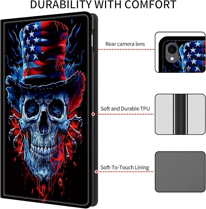 Case for iPad (A16) 11th Generation 11 Inch (2025)/ iPad 10th Generation 10.9 inch 2022Slim PU Leather Smart Cases Covers with Auto Wake/Sleep-Beast Roared