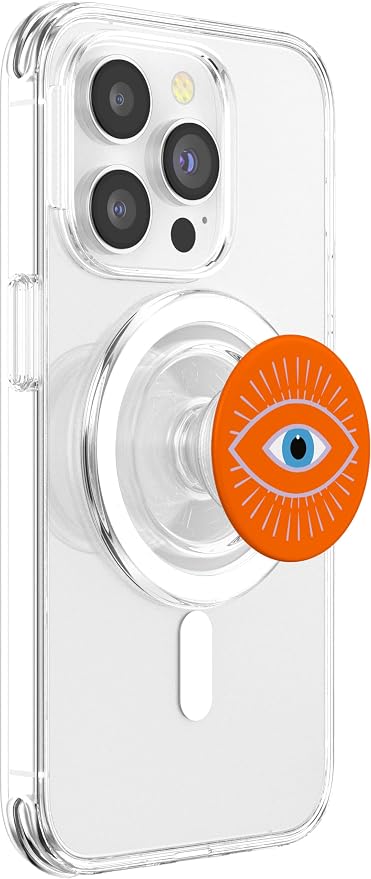 Light Pastel Purple Orange All Seeing Evil Eye PopSockets Adhesive PopGrip