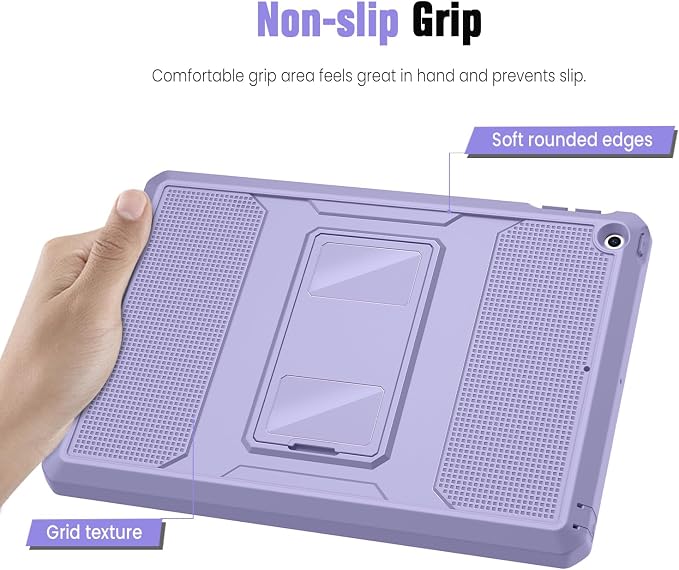 MoKo Shockproof Case Fit 2018/2017 iPad 9.7 6th/5th Generation Black | Heavy Duty Shockproof Full Body Rugged Hybrid Cover with Built-in Screen Protector for Apple iPad 9.7 Inch 2018/2017