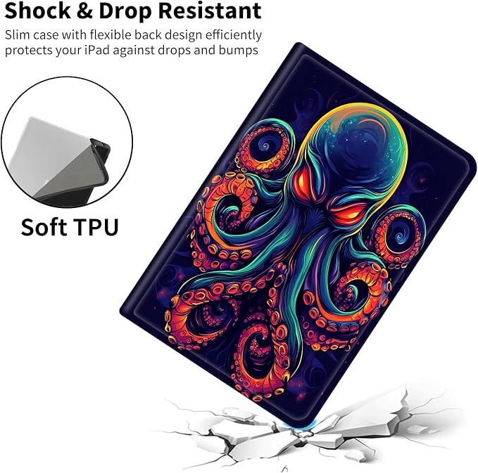 Case for iPad (A16) 11th Generation 11 Inch (2025)/ iPad 10th Generation 10.9 inch 2022Slim PU Leather Smart Cases Covers with Auto Wake/Sleep-Beast Roared