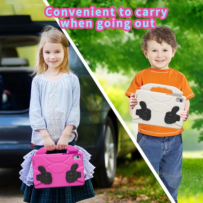 Kids Tablet Case with Built-in Kickstand and Handle Shockproof Cover Compatible with Lenovo Tab M10 FHD Plus 10.3Samsung Galaxy Tab A7/S6 Lite 10.4”Blue
