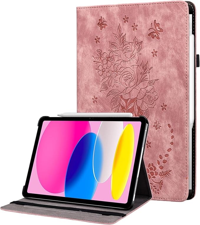 Case for iPad (A16) 11th Generation 11 Inch 2025 iPad 10th Generation 10.9 inch 2022 Auto Wake/Sleep Multi-Angle Flip PU Leather Cover with Pencil Holder Blue