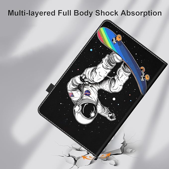 Case for Amazon Kindle Fire Max 11 Case (13th Gen 2023 Release) 11，Slim Fit Foldable Standing Cover Case with Auto Sleep/Wake for Fire 11 Max Tablet，Skull and Fire