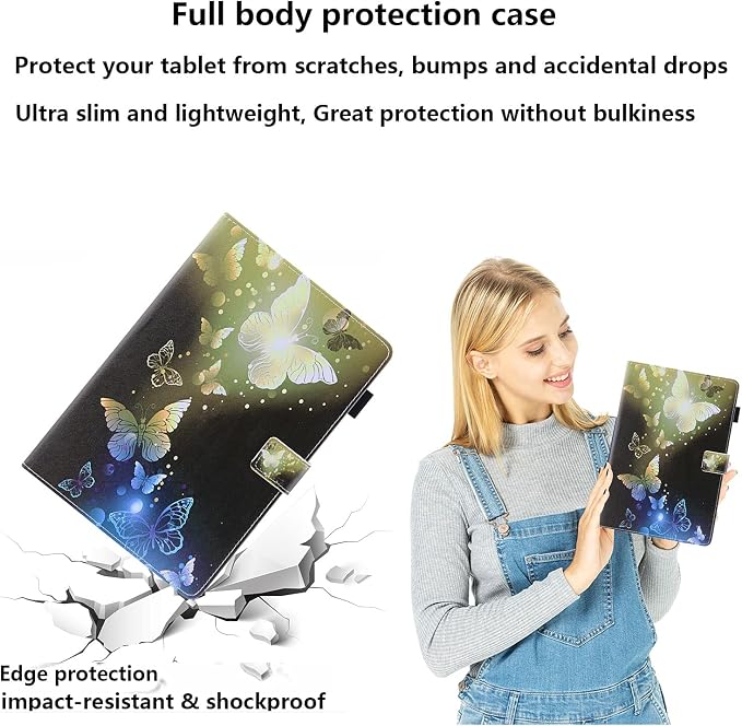 for Galaxy Tab A 8.4 Case 2020 Model (SM-T307/T307U) with Pencil Holder Pockets Multi-Angle Viewing Folio Stand PU Leather Shockproof TPU Cover for Samsung Tab A 8.4 T307 Black Rose Flower