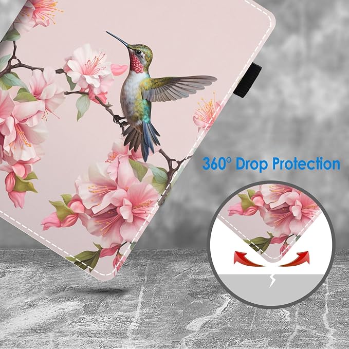 Case for Amazon Kindle Fire HD 10 Tablet 10.1 (9th/7th Generation 2019/2017 Release) Slim Folding Stand Folio Cover with Card Slot &amp Auto Wake/Sleep - African American Girl