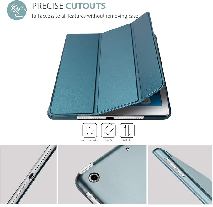 ProCase Smart Case for iPad mini 1 2 3(Model: A1432 A1454 A1455 A1489 A1490 A1491 A1599 A1600) Slim Lightweight Stand Cover with Translucent Frosted Back Support Auto Sleep/Wake -Grey