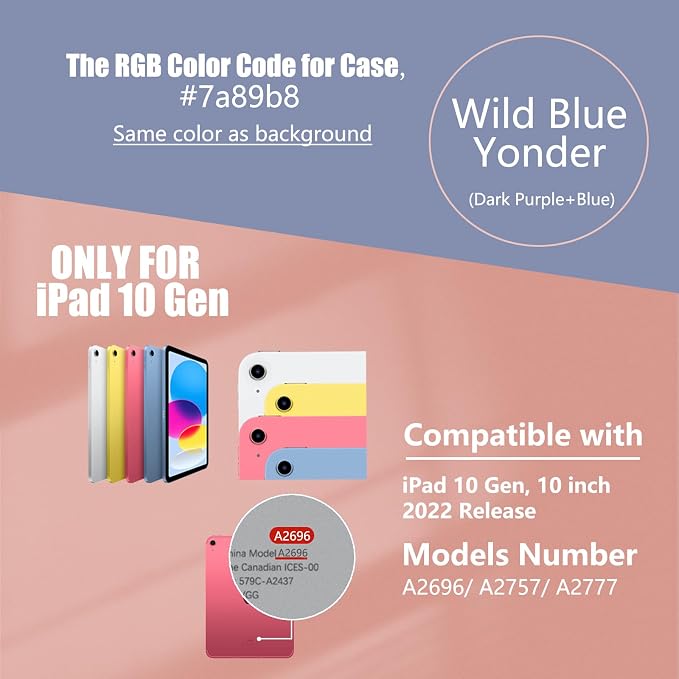 Case for iPad 9/8/7 Gen Case(2021/2020/2019)- Shockproof Cover with Built-in Pencil Holder- Smart Auto Sleep/Wake - Perfect for Students at Home/School-Pink