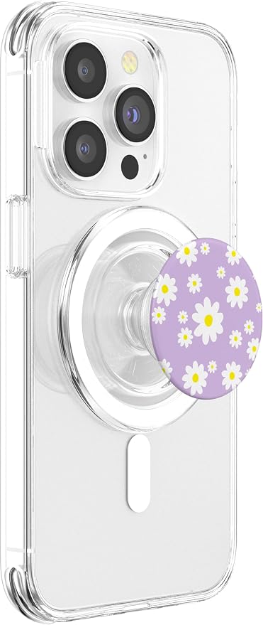 Purple Daisy Flower Cute Spring Floral Lavender Lilac Leaf PopSockets Adhesive PopGrip