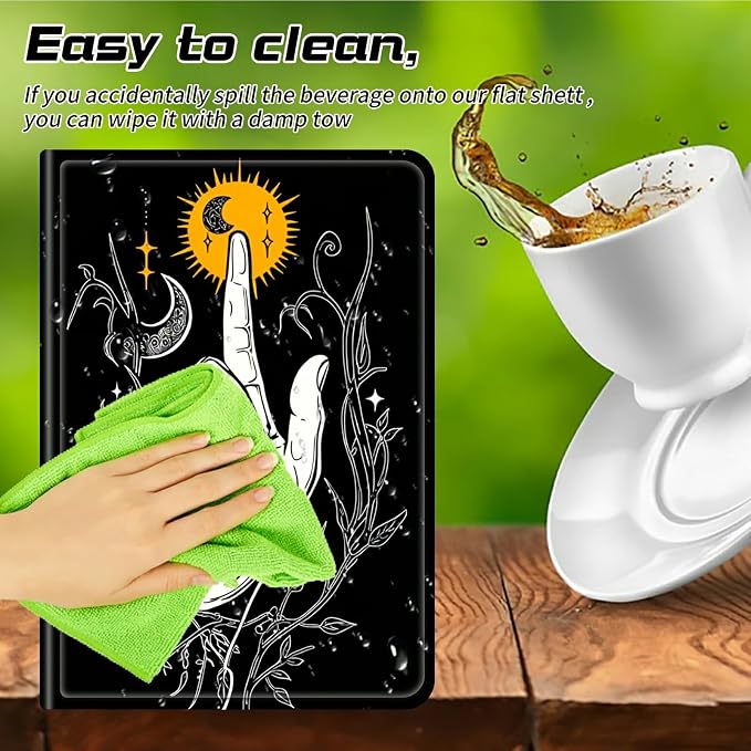 for Walmart Onn 10.1 2024 Onn 10.1 Gen 4 Universal Tablet Case 360 Degree Rotating Kickstand Protective Stand Case with Multiple Viewing PU Leather Shell Case Black Book Cat
