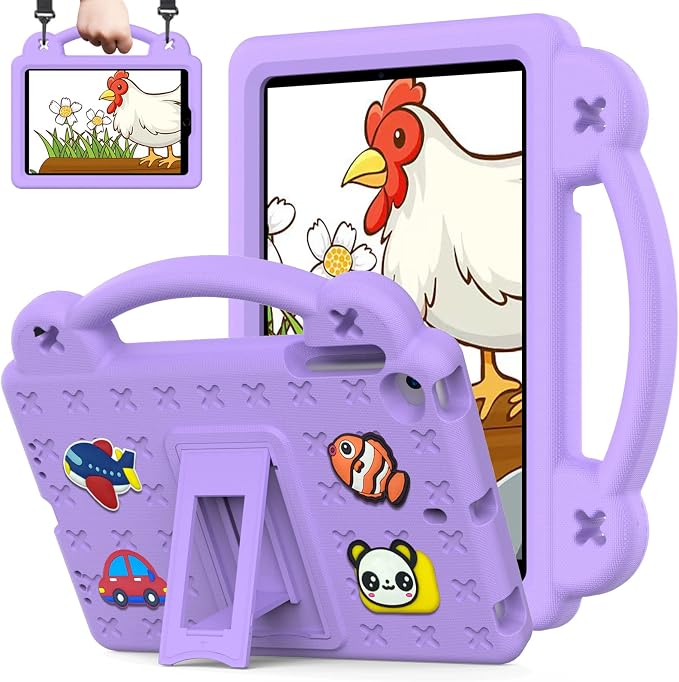 Kids Case for TCL Tab 8 LE 8.0 Inch (9137W/9132X) Full Body Protective Light Weight EVA Folding Handle Stand Shoulder Strap for TCL Tab 8 WiFi/TAB 8 LE/TAB 8 Plus LightBlue