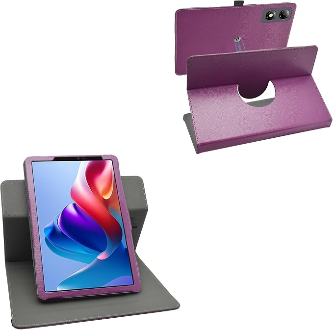 LiuShan Compatible with Bpad Mini SE caseZuleisy E8A case360 Degree Rotation Stand PU Cover for Bpad Mini SE/Robtomp M87QF68L/Blackview Link 2/Zuleisy E8A/Phatom E8A/HAOVM M8 8.7 Inch TabletBlack