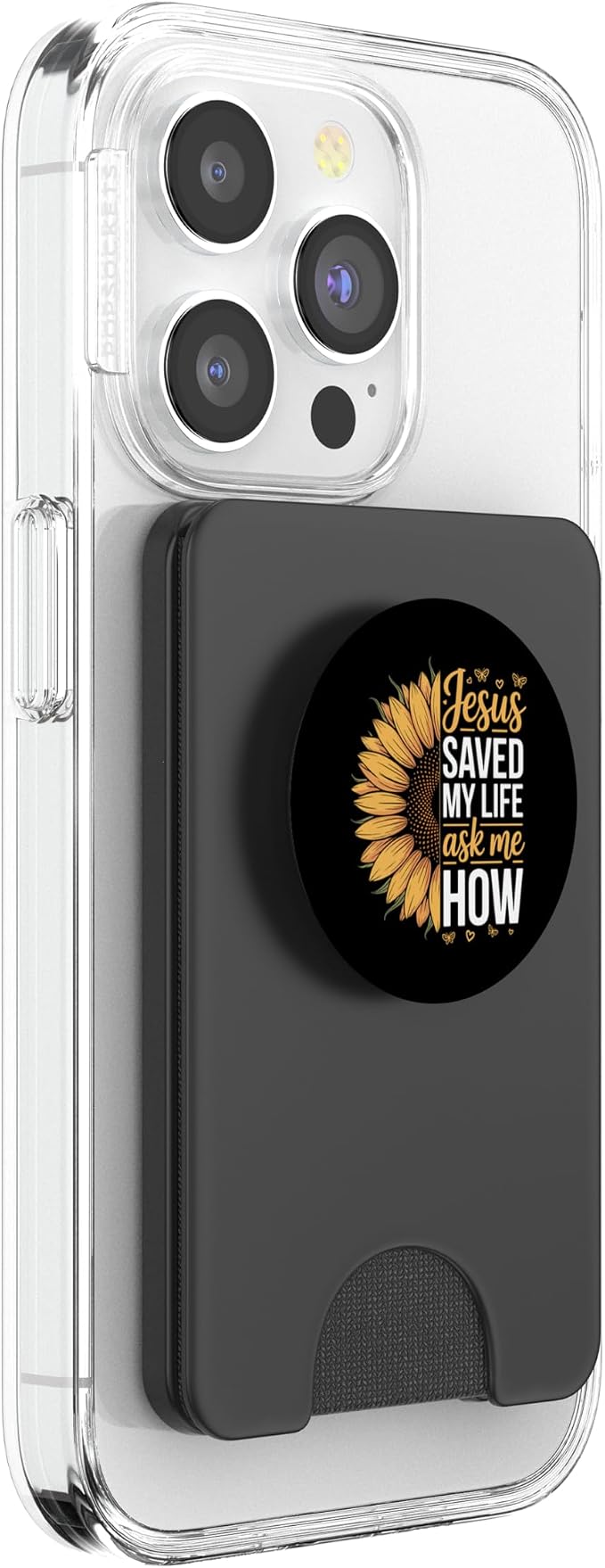 Jesus Saved My Life Ask Me How PopSockets PopWallet for MagSafe