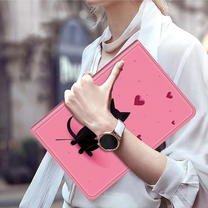 Case for 7 All-New Kindle Paperwhite (12th Generation 2024) and Kindle Colorsoft Signature Edition CoverSlim PU Leather Smart Cases with Auto Wake/Sleep-Black Cat Night Sky