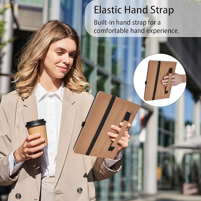 Case for iPad 5th / 6th Generation (2018/2017) iPad 9.7 Inch iPad Air 2 / iPad Air Multi-Angle Viewing Stand with Hand Strap Auto Wake SleepBlack