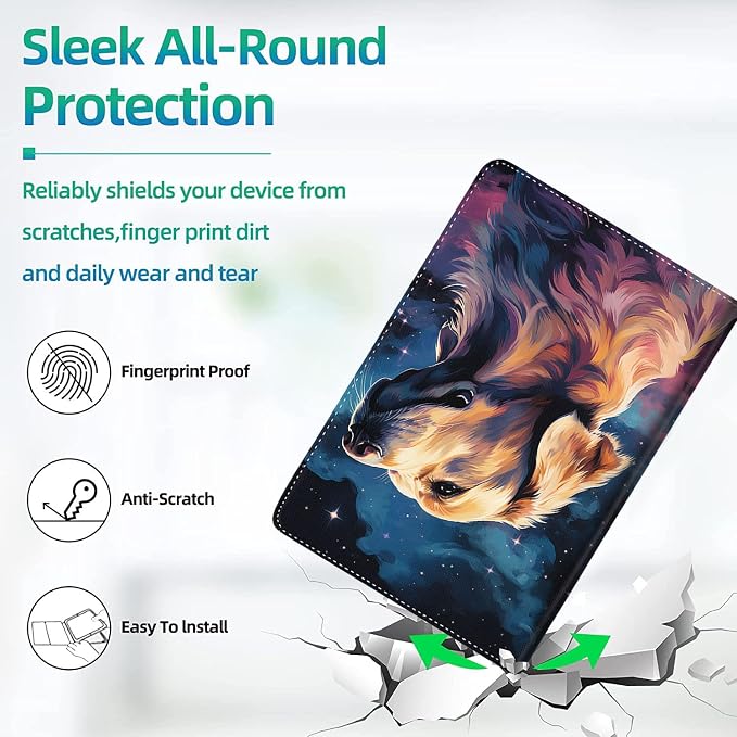 Case for iPad (A16) 11th Generation 11 Inch (2025) for iPad 10th Generation 10.9 Inch (2022) Slim Folding Stand Cover with Auto Wake/Sleep Watercolor Sea Turtle