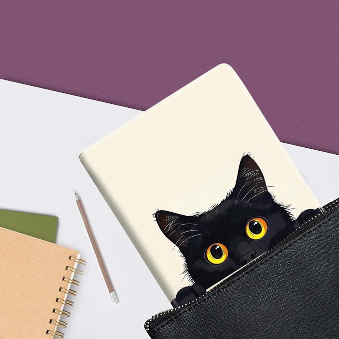 Case for iPad 9th/8th/7th Generation 2021/2020/2019 iPad 10.2 Inch Also Fit iPad Air 3th Gen 2019/iPad Pro 10.5 inch，Standing Cover with Auto Sleep/WakeCute Black Cat