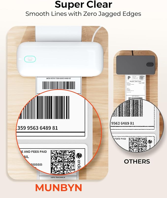 MUNBYN Bluetooth Thermal Label Printer RealWriter RW402B, 4x6 Shipping Label Printer for Small Business, Compatible with Android, iPhone and Windows, Mac, Chromebook, Ebay, USPS, FedEx, Shopify