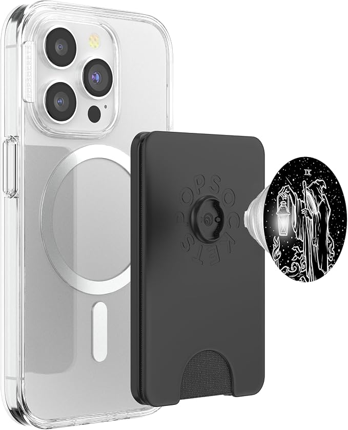The Hermit Tarot Card Gothic Halloween Grim Reaper Occult PopSockets Adhesive PopGrip