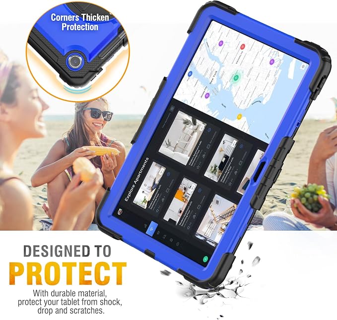 HXCASEAC Case for Samsung Galaxy Tab S6 Lite 10.4 inch Protective with Screen Protector/Hand Strap/S Pen Holder Shockproof S6 Lite Tablet Case 2024/2022/2020 SM-P610 SM-P613 SM-P620 - Black