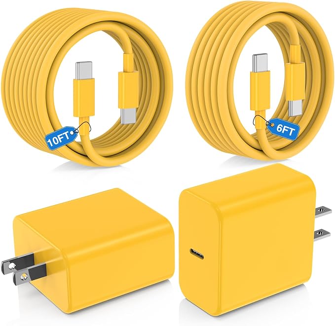 2Pack 65W USB C Charger Block Super Fast Charging Type C Wall Adapter with 3 Port 100W PD Quick Charging for Samsung Galaxy S26/S25 Ultra iPhone 17/16/15 Pro Max iPad Pro/Air &amp MacBook Pro/Air