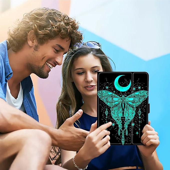 for Walmart Onn 10.1 2024 Onn 10.1 Gen 4 Universal Tablet Case 360 Degree Rotating Kickstand Protective Stand Case with Multiple Viewing PU Leather Shell Case Black Book Cat