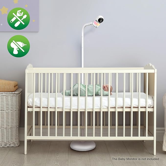 LeapFrog Floor Stand Accessory, Compatible with Most Cameras, Adjustable Camera Mount for Crib, Secure and Stable Design, Safe and Secure Monitoring, Over-The-Crib View, Quick Setup