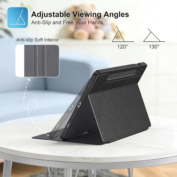 Supveco Case for Samsung Galaxy Tab S10 Fe / S10 Lite / S9 FE 10.9-Inch | Premium Folio Stand Soft TPU Protective Cover with S Pen Holder Multi-Angle Viewing &amp Auto Wake/SleepNotebook