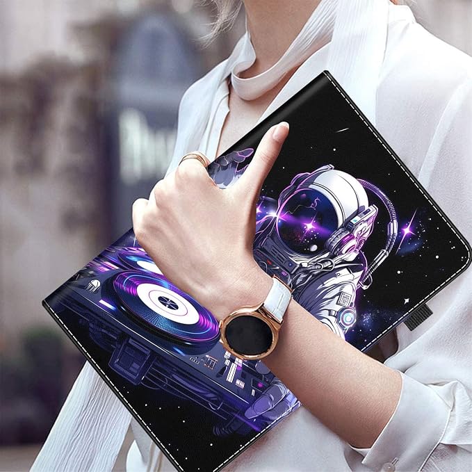 Case Fits Amazon Kindle Fire HD 8 &amp 8 Plus Tablet (12th Generation/10th Generation 2022/2020 Release) 8 Multi-Angle Smart Stand Cover Auto Sleep/Wake Space Corgi Dog