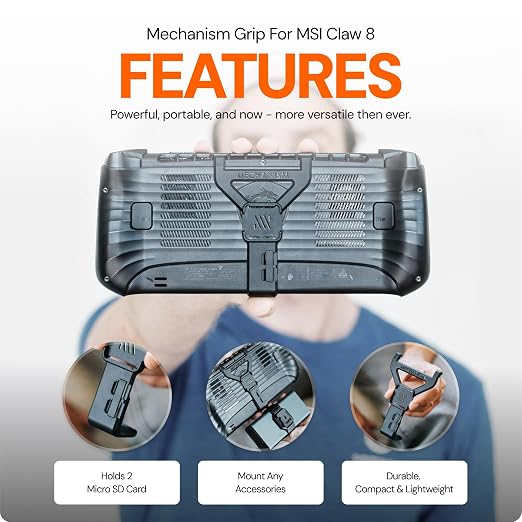 Mechanism Console Grip for MSI Claw 8 AI+ Handheld Game Console | Easy to Use Accessories for MSI Claw | Build Your Bundle Accessories