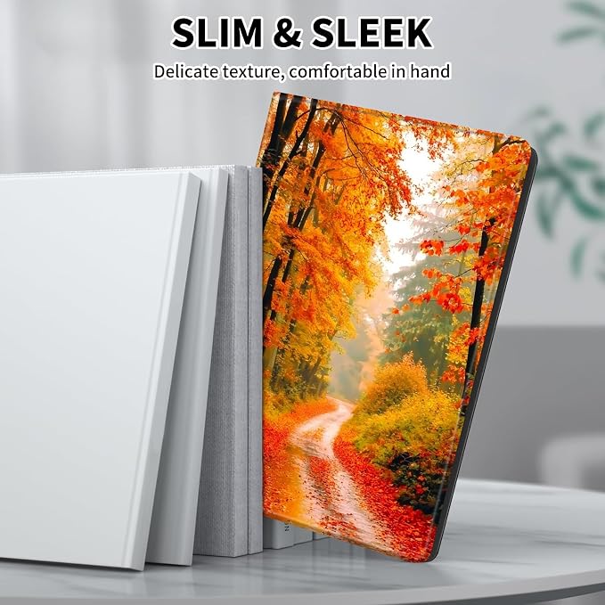 Case for Microsoft Surface Pro 11/10 / 9 13 InchPU Leather Cute Slim Folio Adjustable Stand Cover Case for Surface Pro 11th Edition AIAutumn Red Forest