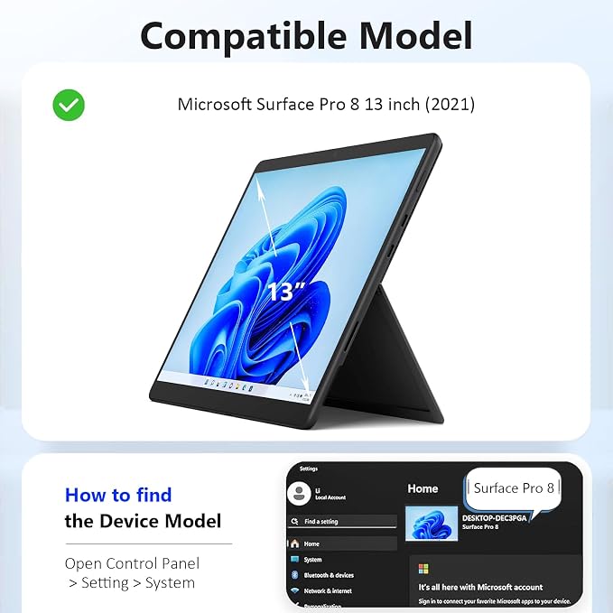 ZenRich Rugged Case for Microsoft Surface Pro 12 (2025)12 inch | Shockproof Hard Protective Case with 360 Rotating KickstandPen Holder and Hand Strap Compatible with Type Cover Keyboard