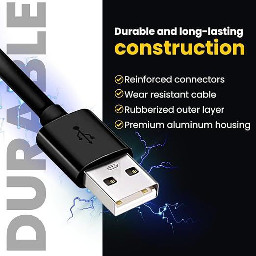 BRENDAZ Micro USB Cable 10-Pack- Fast Charging Data Transfer Android USB Cord Compatible with Kindle Fire HD Tablet Compatible with Xbox One S X Galaxy S6 S7 Edge J7 Note 5 4.(10-Feet)