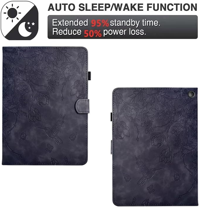 Case for Kindle Fire HD 10 &amp Fire HD 10 Plus 13th/11th Generation 2023 2021 | Synthetic Leather Flip Folio Stand Cover with Auto Wake/Sleep for Kindle Fire HD 10 &amp Fire HD 10 Plus Beach