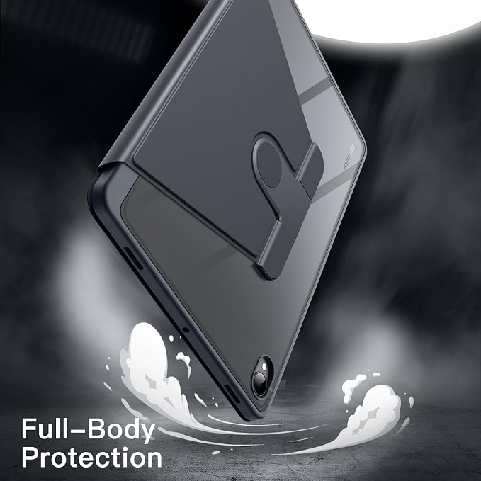 JETech Rotating Case Cover for Samsung Galaxy Tab S11 Black | 360° Rotation Stand Clear Back Design Auto Wake/Sleep S Pen Holder Full Protection