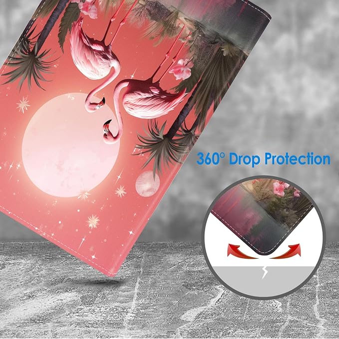 Case for Samsung Galaxy Tab A 8.0 2019 (SM-T290/T295/T297) Slim Lightweight PU Leather Stand Cover with Auto Wake/Sleep for Galaxy Tab A 8.0 Inch Abstract Watercolor Art Dogs