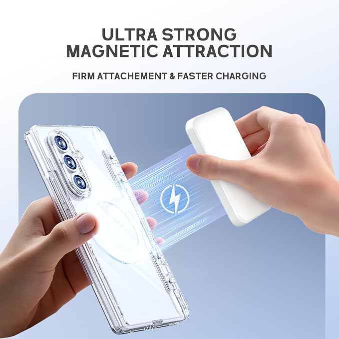 for Samsung Galaxy Z Fold7 Case [Compatible with Magsafe] [Invisible Kickstand &amp HD Screen Protector] Protective Phone Case for Samsung Galaxy Z Fold 7 Black