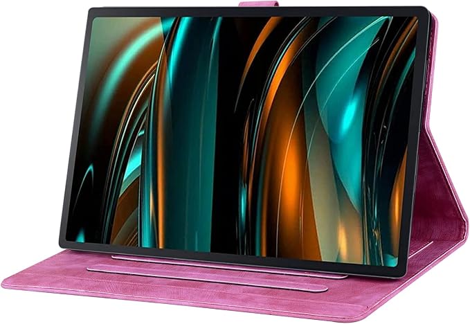 Case for Honor MagicPad 3 Pro 12.3 12.3 2026Multi-Angle Viewing PU Leather Folio Stand Cover with Pencil HolderShockproof Protective Case for Honor MagicPad 3 Pro 12.3 2026Rose Red