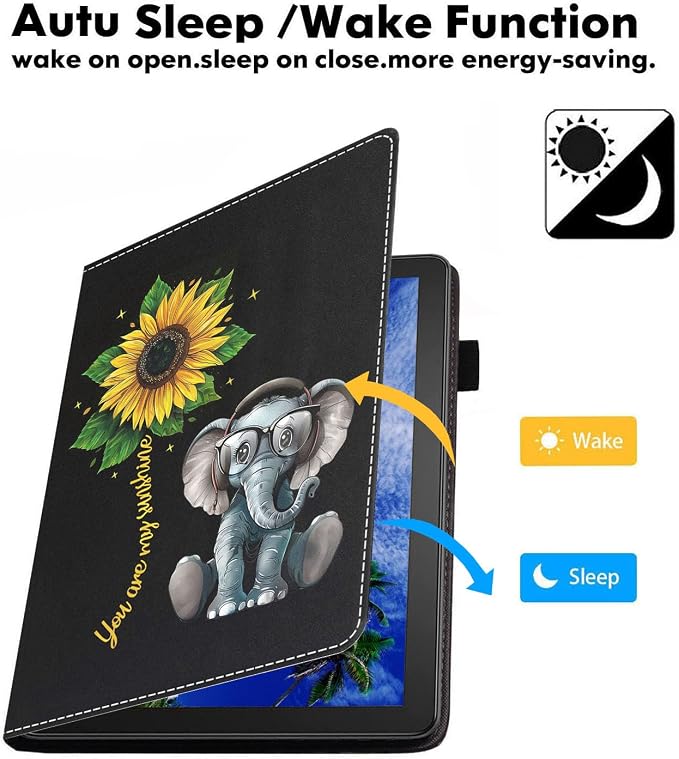 Case for Amazon Kindle Fire HD 8/Fire HD 8 Plus Tablet (12th/10th Generation 2024/2022/2020 Release) Slim PU Leather Cover with Card Slot &amp Auto Wake/Sleep African American Women