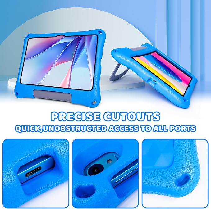 Case for Onn 10.1 Inch Tablet (2024 Model) Gen 4 - Shockproof Lightweight Protective EVA Kids Kickstand Cover Case + 1 Stylus (Black)