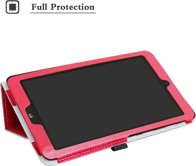 Mama Mouth Black Leather Folio Case for LG G Pad X2 8.0 Plus/Sprint G Pad F2 8.0 2-Folding Stand Cover Tablet Case