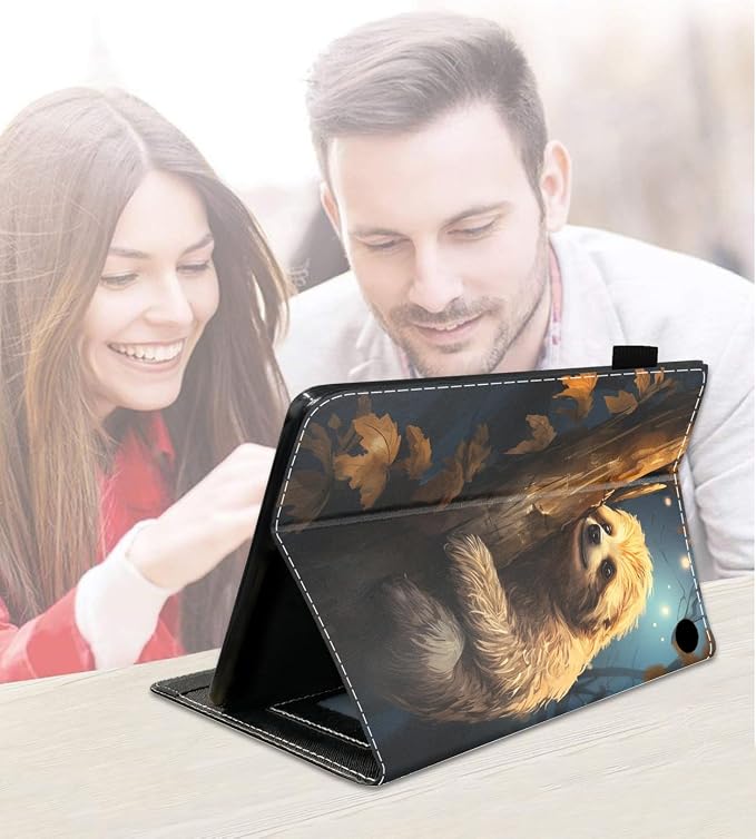 Case for Amazon Kindle Fire HD 8/Fire HD 8 Plus Tablet (12th/10th Generation 2024/2022/2020 Release) Slim PU Leather Cover with Card Slot &amp Auto Wake/Sleep African American Women