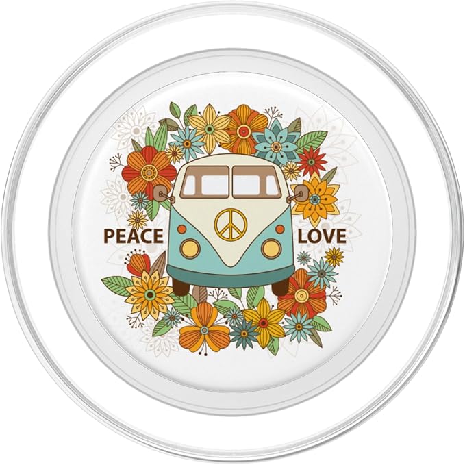 Peace and love - Hippie PopSockets PopGrip: Swappable Grip for Phones &amp Tablets PopSockets Adhesive PopGrip