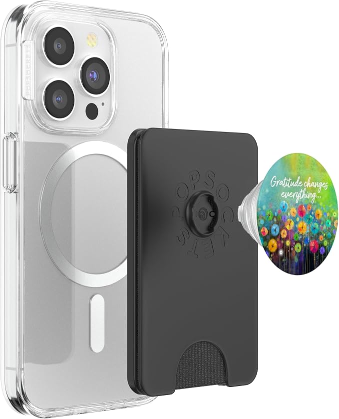 Gratitude Changes Everything Colorful Artistic Flowers PopSockets Adhesive PopGrip