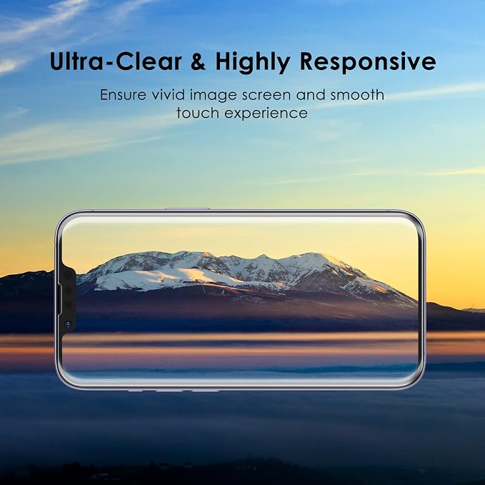 JETech One Touch Install Screen Protector for iPhone 11/XR 6.1-Inch Full Coverage Tempered Glass Film Auto Alignment Tool Kit HD Clear 2-Pack