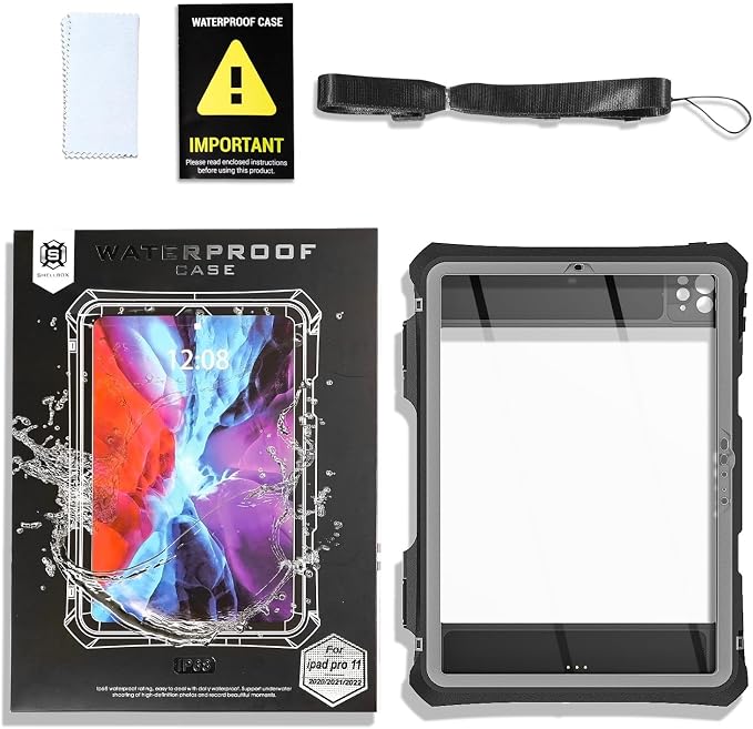 AICase Waterproof Case for iPad Pro 11 Inch 4th/3rd/2nd Generation (2022/2021/2020)[Built-in Screen Protector] Full-Body Rugged Shockproof Drop Proof Protective Cover for iPad Pro 11 Inch