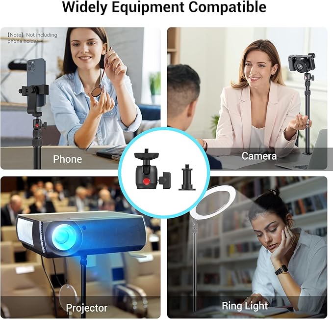 SmallRig Camera Desk Mount Table Stand, Adjustable Light Stand 15"-35", Tabletop C Clamp for DSLR Camera, Ring Light, Live Streaming, Photo Video Shooting