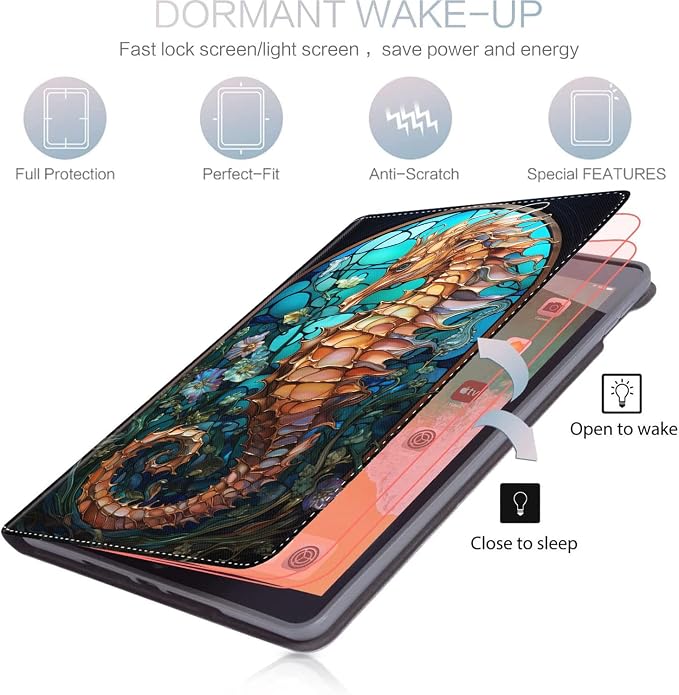 Case for iPad (A16) 11th Generation 11 Inch (2025) for iPad 10th Generation 10.9 Inch (2022) Slim Folding Stand Cover with Auto Wake/Sleep Watercolor Sea Turtle